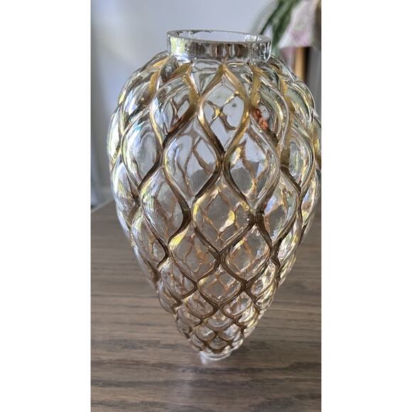 Vintage 1940's Glass PINEAPPLE MCM French Maison Jansen Style Repair Salvage - Picture 4 of 7